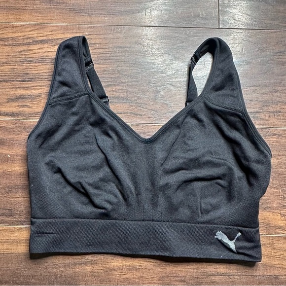 Puma Black Seamless Performance Sports Bra - Picture 1 of 3
